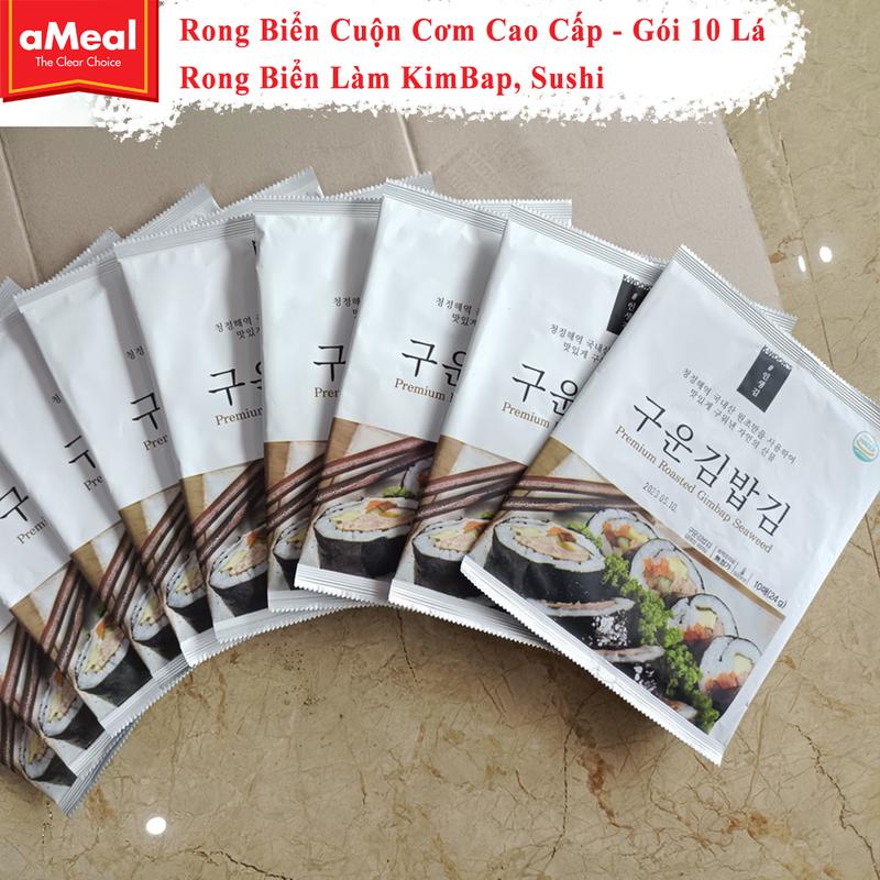  Rong Biển Cuộn Cơm Hàn Quốc 10 Lá Rong Biển Làm Kimbap Sushi Gói Nhỏ Ăn Vặt 