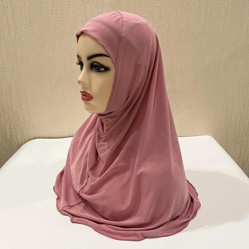 Product Introduction of Ramadan Headscarf Children's Scarf Girl 7 to 12 Years Old Muslim Islamic Shawl Soft Stretch Headscarf Malaysian Girl Children's Headscarf 24