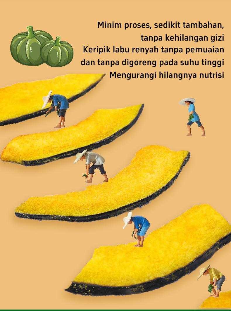 【Luckymore】HALAL Keripik Labu Renyah 62gr, Keripik Sayur, Labu Krispy, Cemilan Sehat, Keripik Sayur Labu Cemilan Rendah Kalori Camilan Manis Food Snack Bayi