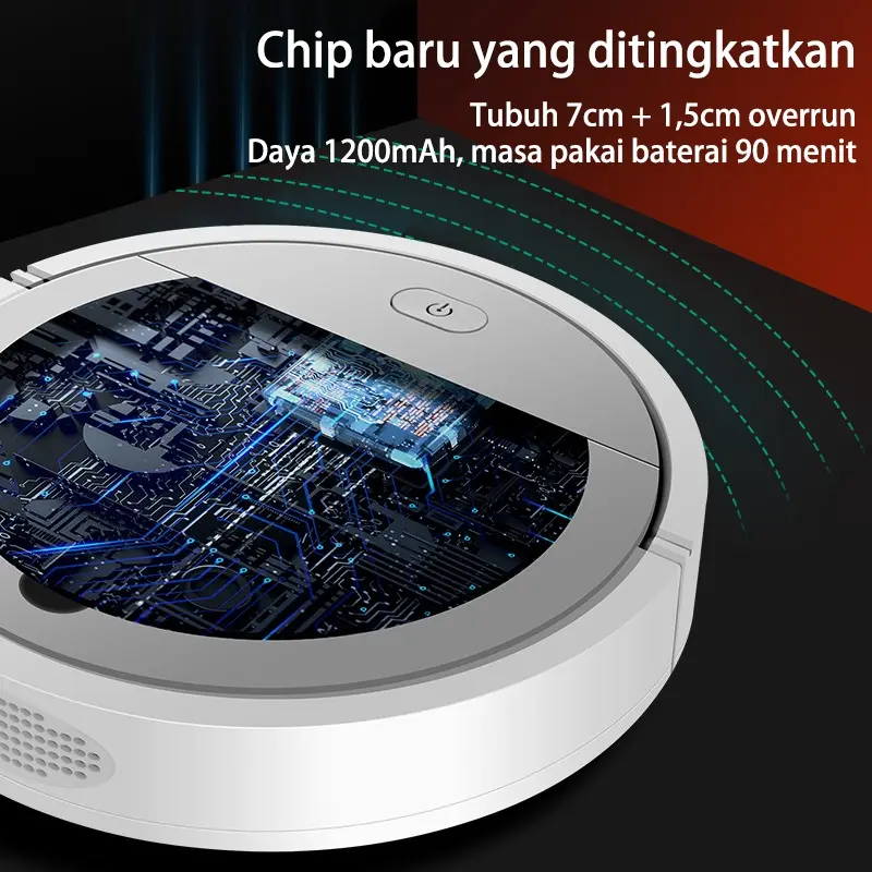 LighthundredRobot Vacum Cleaner/3 in 1 Robot Vacum/Robot Cleaner/Robot Vacum Cleaner Sweeping Robot / SMART VACUUM CLEANER Kabel Baterai Putih Vacuum Cleaners & Sweeping Robots robot  pel 3