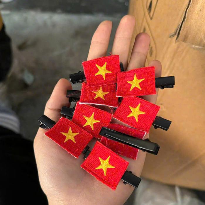 Kẹp tóc lá cờ việt nam  kẹp tóc cờ đỏ sao vàng yêu nước [ V201 ] 0