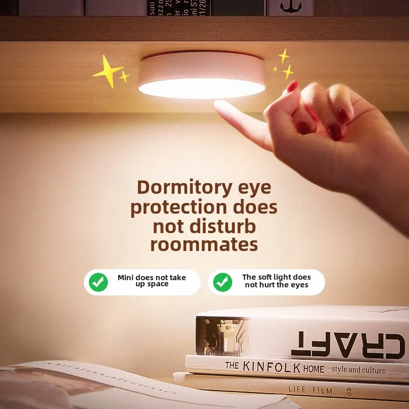 Magnetic Self-Adhesive Bedside Night Light Wholesale. USB Reaching Bedroom Table Lamp for Reading and Studying