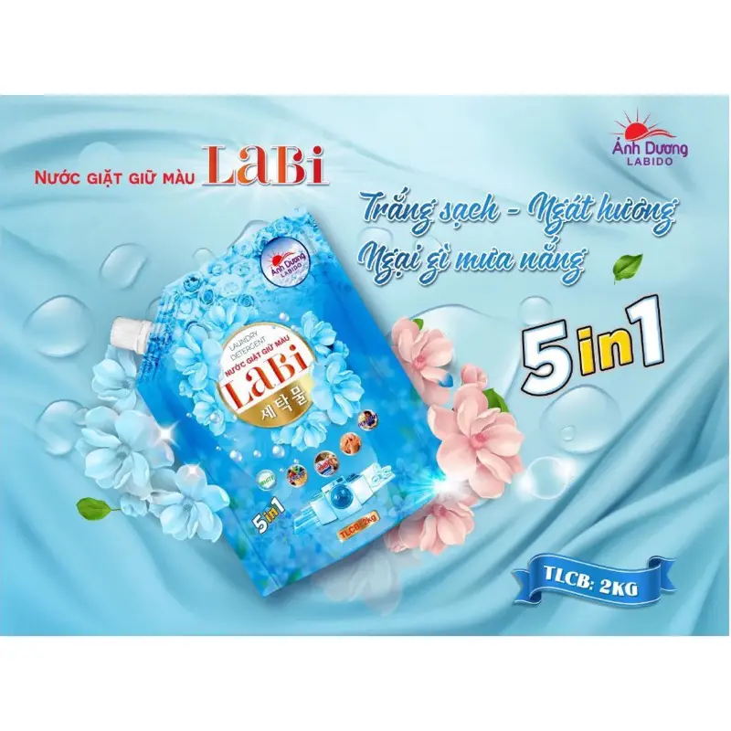 Nước Giặt Xả Labido Ánh Dương Bì 2kg, Combo Giặt Xả Siêu Đậm Đặc Làm Mềm Vải Và Lưu Hương Lâu Dài Làm Sạch Kem 4