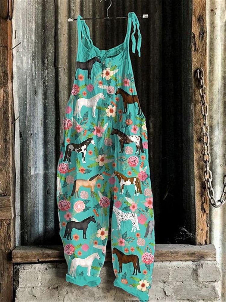 Product Introduction of Women's New Fashion Retro Romper Cute Animal Cat Pattern 3D Printed Suspenders Casual Comfort Lazy Fashion Romper Flower Pattern Colorful Womenswear Overalls fleabag  jumpsuit 8