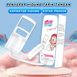 Penghisap Ingus Bayi Manual Tarik dengan Suction Tip Lembut Anti Cedera, Tabung Penyimpanan & Selang PVC Fleksibel, Aman Food Grade, Mudah Dibersihkan, Portabel untuk Bayi Baru Lahir & Anak Kecil, Efektif Bersihkan Ingus Kering & Lendir