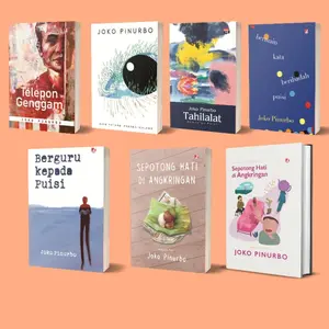 Paket buku jokpin/sepotong hati di angkringan/telepon genggam/bulu matamu padang ilalang/bermain kata beribadah puisi/tahilalat/berguru kepada puisi/joko pinurbo/puisi jokpin/buku puisi