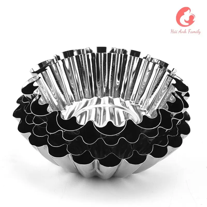 Khuôn Bánh Tart Trứng Lượn Sóng Cao Cấp Rộng 7,2cm 5
