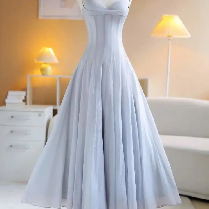 ĐẦM DỰ TIỆC , ĐI BIỂN , DẠO PHỐ , MACXI DÁNG DÀI TÙNG XÒE DRESS 2 Dây 2