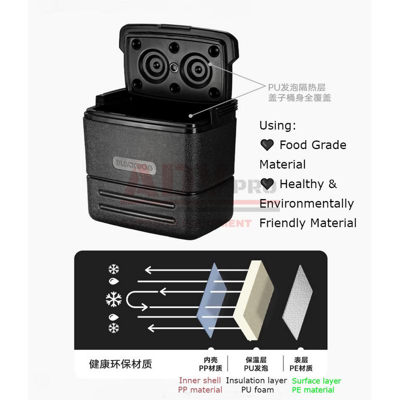 Blackdog Cooler Box [17L] Tong Sejuk Outdoor Camping Picnic Hiking Car Incubator Food Drinks Cooler Storage Keep Fresh Black Equipment 5
