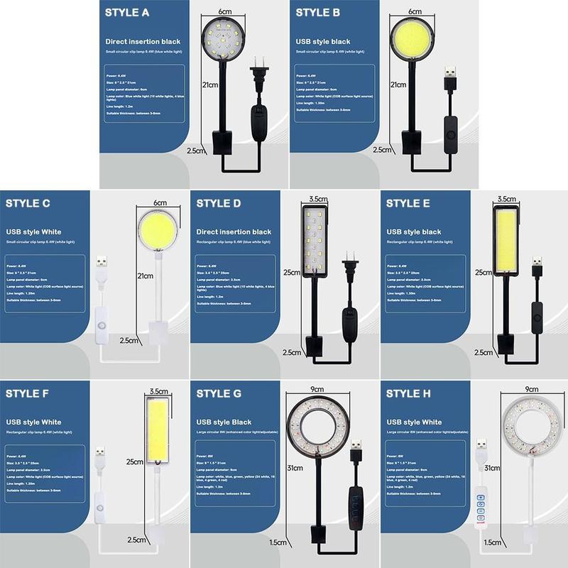 New Rotatable Fish Tank Clip Lamp LED Full Spectrum Waterproof Water Grass Tank Spotlight USB Power 360-degree Aquarium Plant Light Fish Tank 2