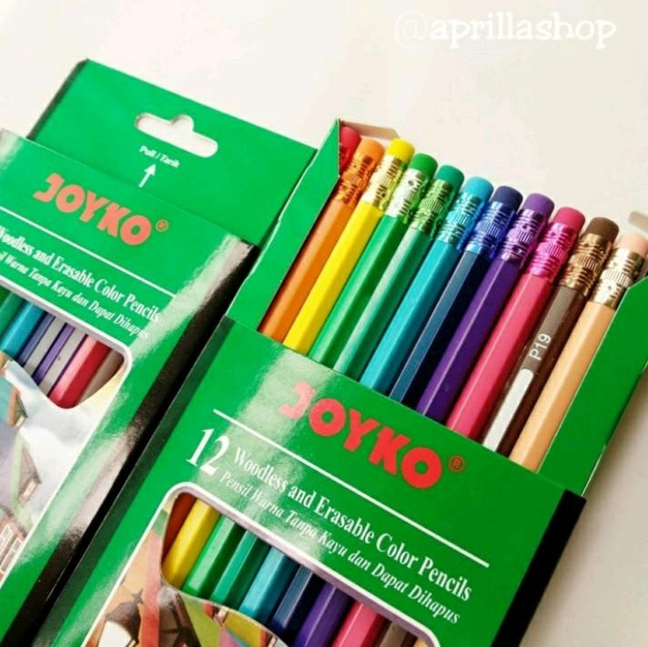Pensil Warna JOYKO 12 warna CP109 ( bisa di hapus ) 1