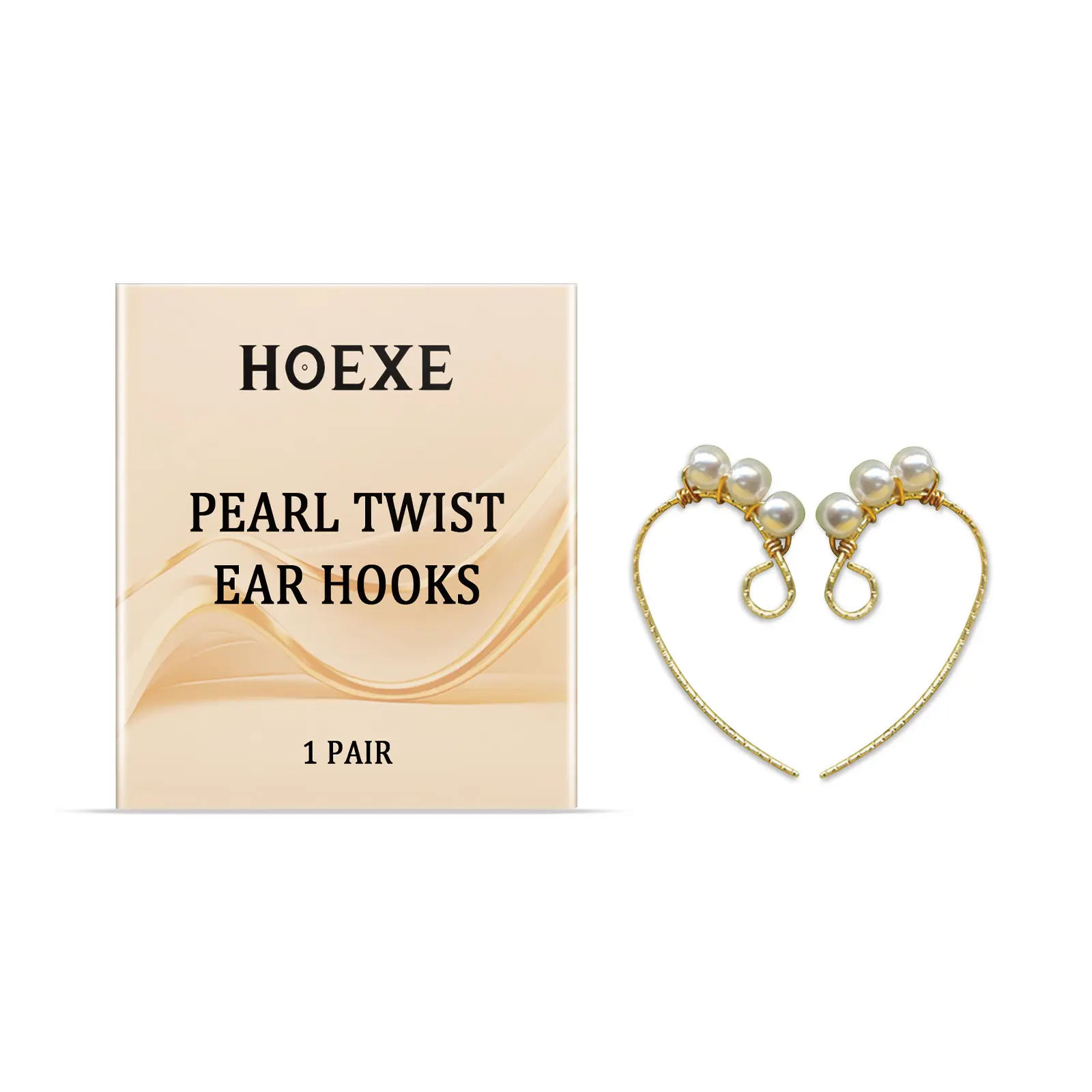 Pearl Twisted Ear Hooks Integrated Style Elegant Versatile Ear Clips Earrings Twisted Pearl Ear Hooks
