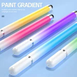 Perubahan warna bertahap stylus berujung ganda tablet ponsel stylus klip lukisan pena kapasitif Drawing