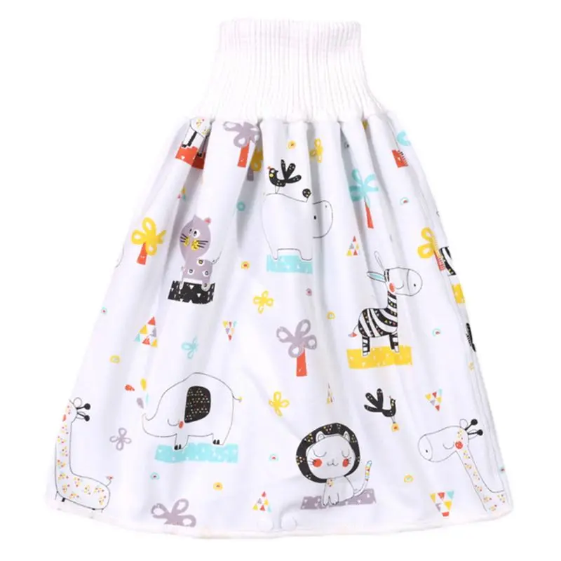 Quần Tập Cotton Chống Thấm Nước Cho Em Bé Váy Tã In Hình Khủng Long Đầy Màu Sắc, Đệm Giường Ngủ, Nệm Du Lịch Cầm Tay