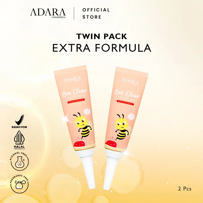 [Twin Pack 2 pcs] ADARA - Bee Clear Acne Gel Extra Formula | adara acne spot sensitive skin friendly perawatan wajah berjerawat niacinamide bee venom 0