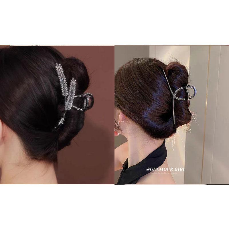 Kẹp Tóc, Thiết Kế Gai Lúa Mì, Cao Cấp, Kẹp Tóc Càng Cua Búi Tóc Sau Đầu, Dành Cho Nữ, Cỡ Lớn, Thanh Lịch, Kẹp Cá Mập, Phụ Kiện Tóc, Thích Hợp Cho Mùa Hè 7