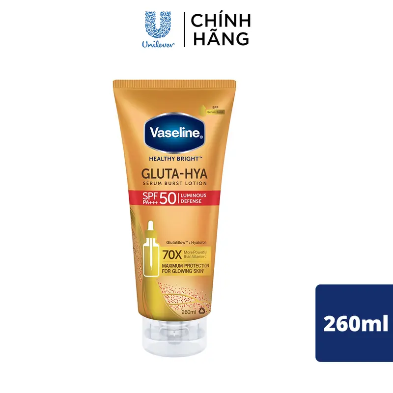 Serum Chống nắng VASELINE Gluta Hya SPF50 Sun Cream 260ml [1] 3