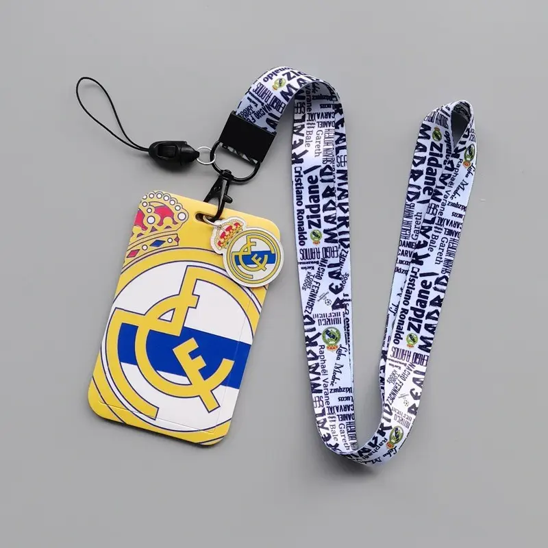 Dây Đeo Thẻ Cho Sinh Viên - Học Sinh, Nhân Viên Kèm Bao Đựng Thẻ Hình Logo Các CLB Bóng Đá Barcelona, Real Madrid,  MU 7