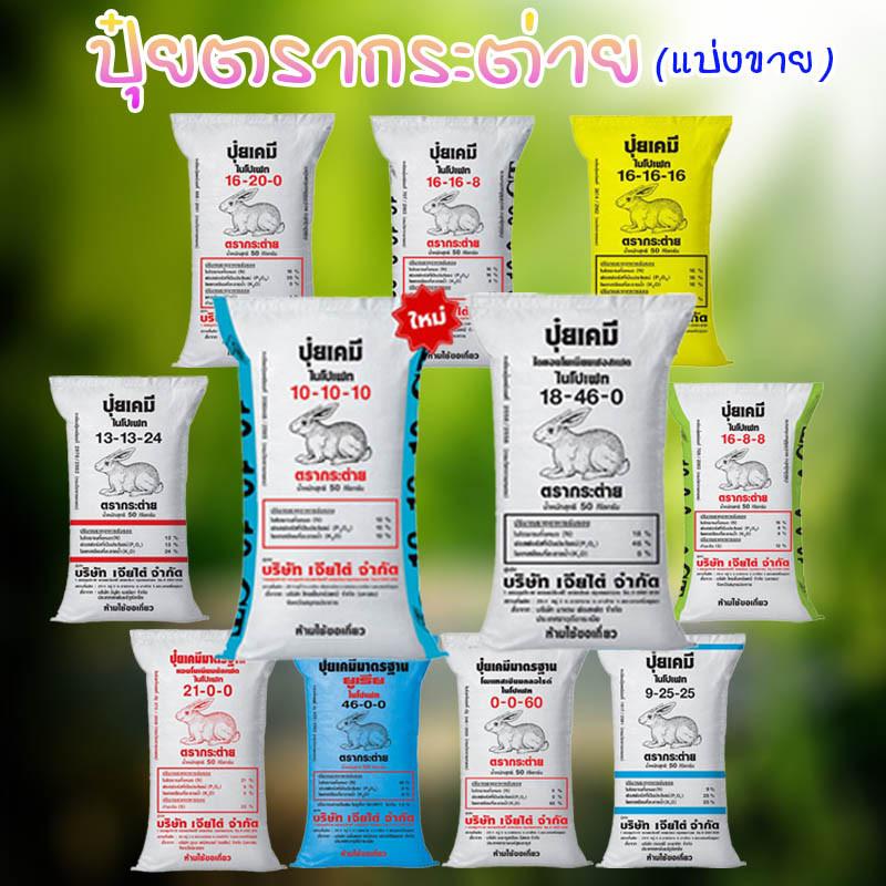 ปุ๋ยตรากระต่าย 25-7-7,15-15-15,13-13-24,46-0-0,16-16-16,9-25-25,21-0-0 ปุ๋ยเร่งราก ต้น ใบ ดอก ปุ๋ยเม