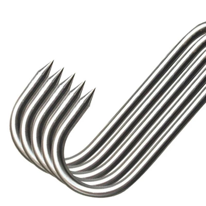 Product Introduction of [XKQ]10pcs S-shaped Hook Multi-function Stainless Steel Kitchen Tool Meat Roast Duck Hanger Hanging Organizer 18