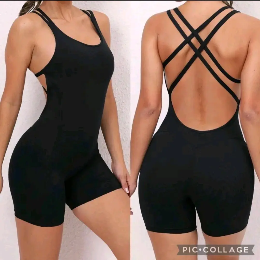 Setelan Jumpsuit Wanita Polyester Sportwear/Beachwear