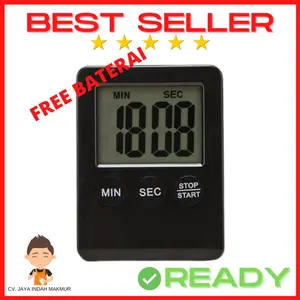 SLIM Timer Dapur Digital / Stopwatch Dapur FREE BATERAI Barista Coffee