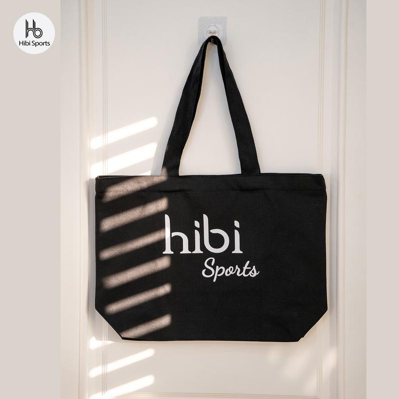 Túi tote đựng đồ tập thời trang nam nữ Hibi Sports A004 chất liệu Canvas cao cấp có khóa kéo và túi trong Bag Đeo Vai