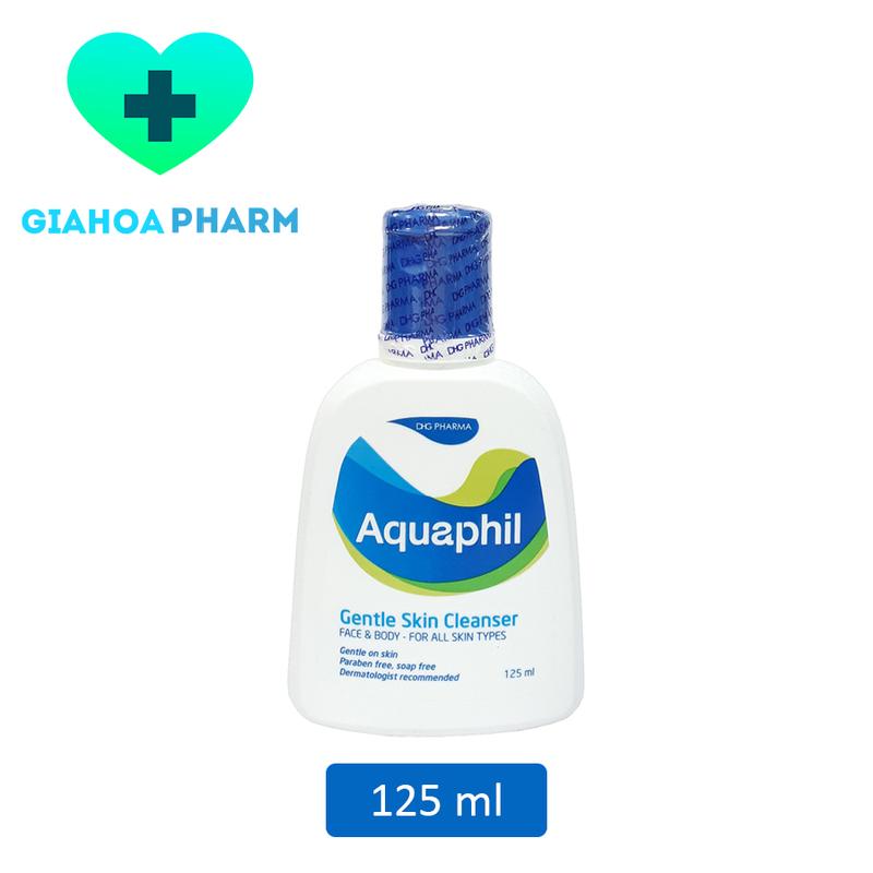  Sữa rửa mặt và toàn thân Aquaphil  Dược Hậu Giang - DHG Pharma  125ml - An toàn cho da nhạy cảm tắm bé phụ nữ sau sinh 
