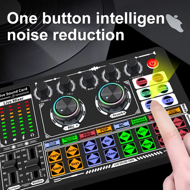 kartu suara f999 lengkap Soundcard F999 Audio USB External Sound Card mic Mixer Bluetooth phone PC 4