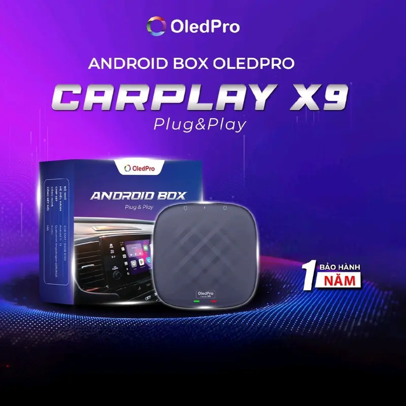 Box OledPro X9 biến đổi màn hình zin ô tô trở thành màn android. Cắm sim 4G. Tặng Vietmap S2 và youtube không quảng cáo 0