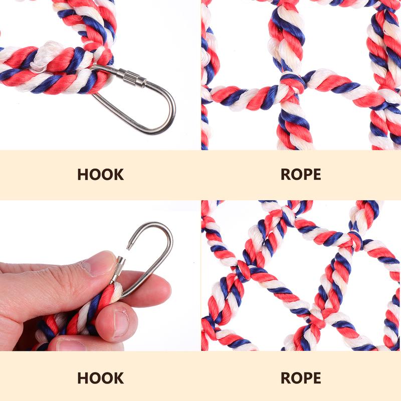 Small Pet Climbing Net Hamster Hammock Swing Toy Chew Toys Rope 28X20XX1CM 5
