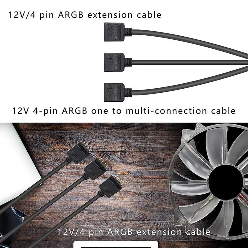 Product Introduction of 1 to 2 3 4 5Way Spliter 4PIN RGB Extension Cable Female To Male DC12V Y-Shape Extend Wire Cord for 5050 2835 Led RGB Light Strip 25