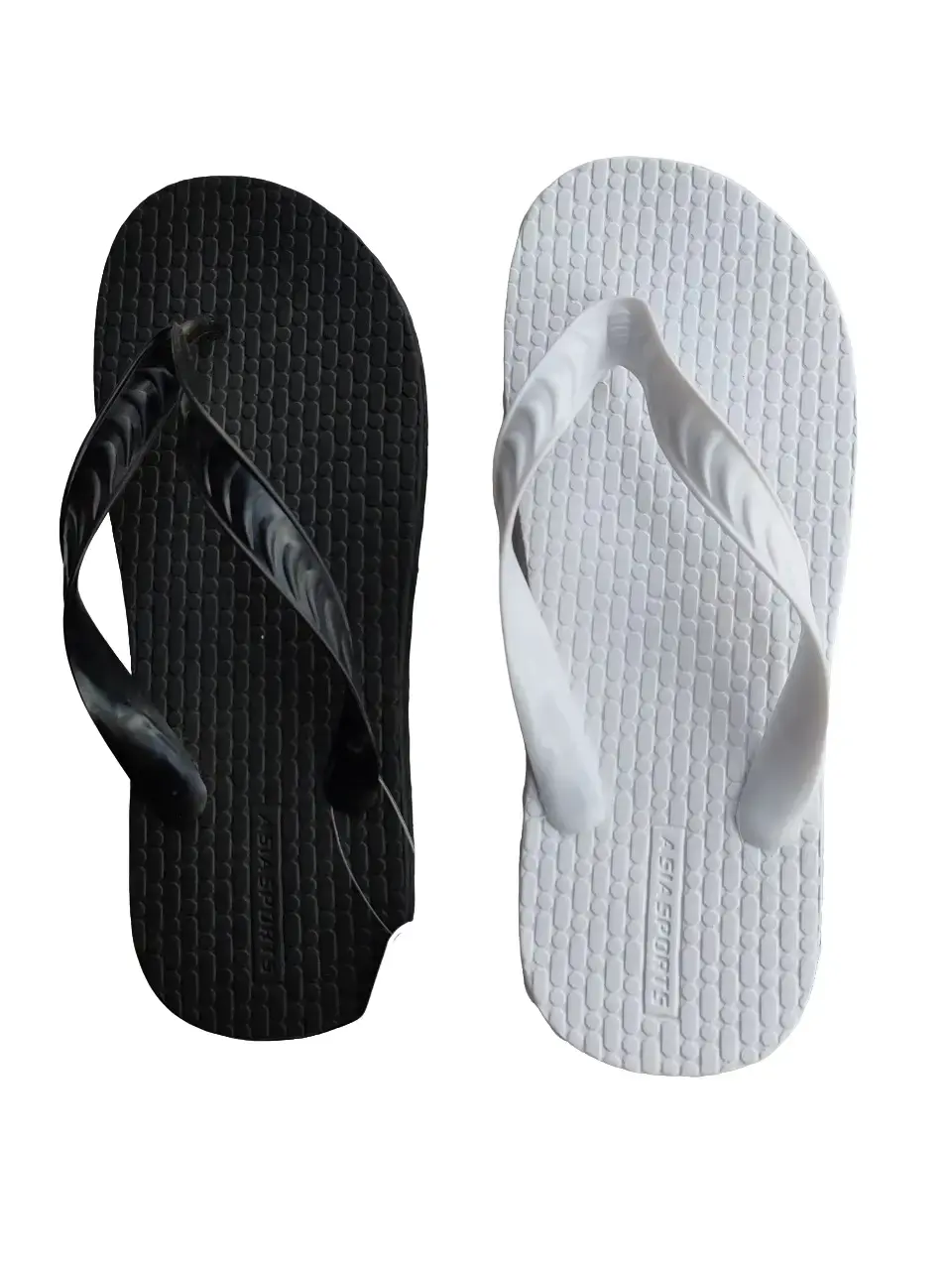 Dép kẹp xốp xỏ ngón 2 màu trắng đen cho nam nữ Đế Bằng DéP