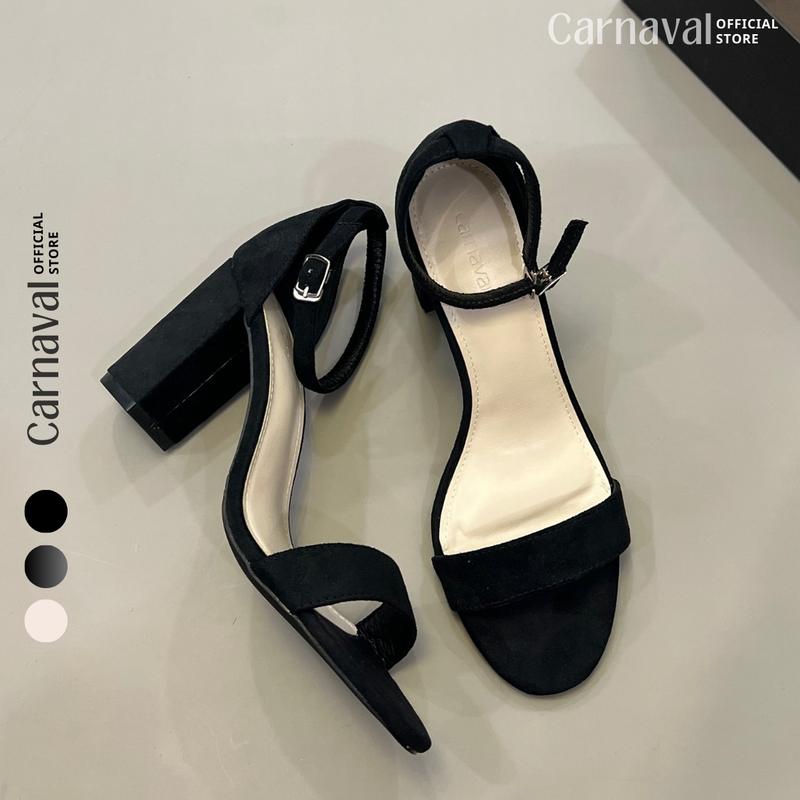  Giày Sandal Nữ Cao Gót Vuông 7 Phân Sang Trọng Quý Phái Carnaval - VS02 