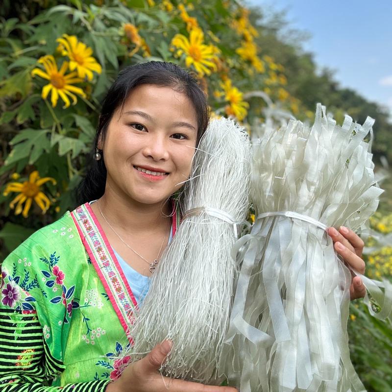 Sùng Bầu Miến Dong Thái Tay Sợi To 0,5kg & Nhỏ 0,5kg - Thức Ăn Việt Nam Chất Lượng Cao An Toàn Không Tẩy Màu