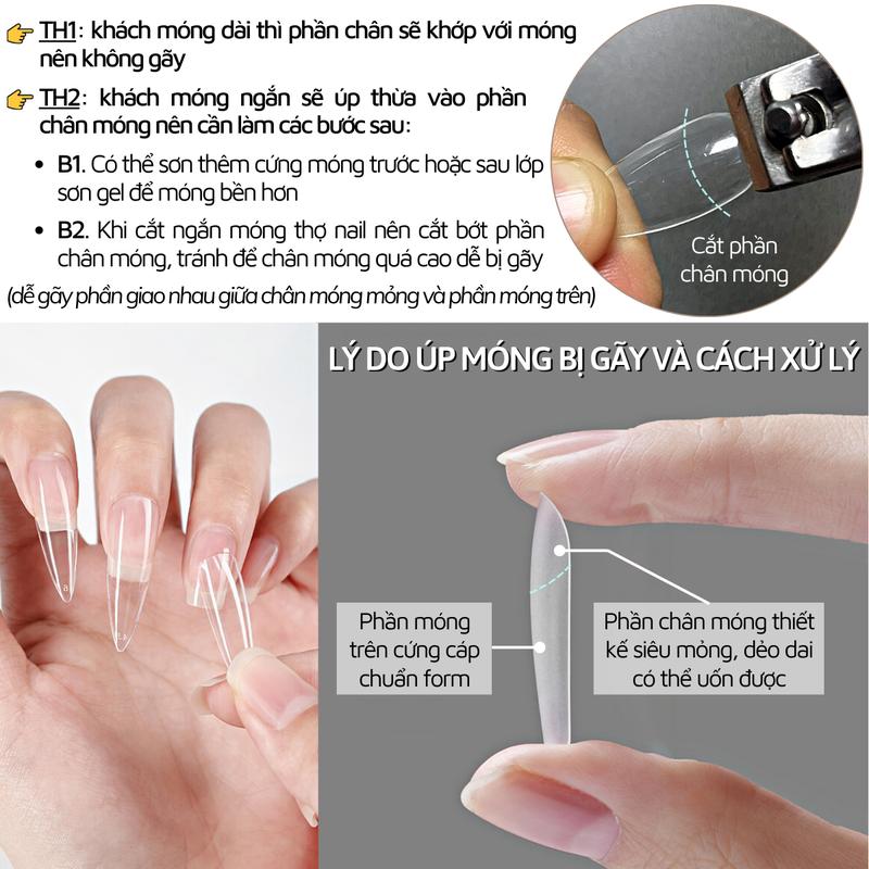 Móng úp tay Jeliva hộp 500 móng 4