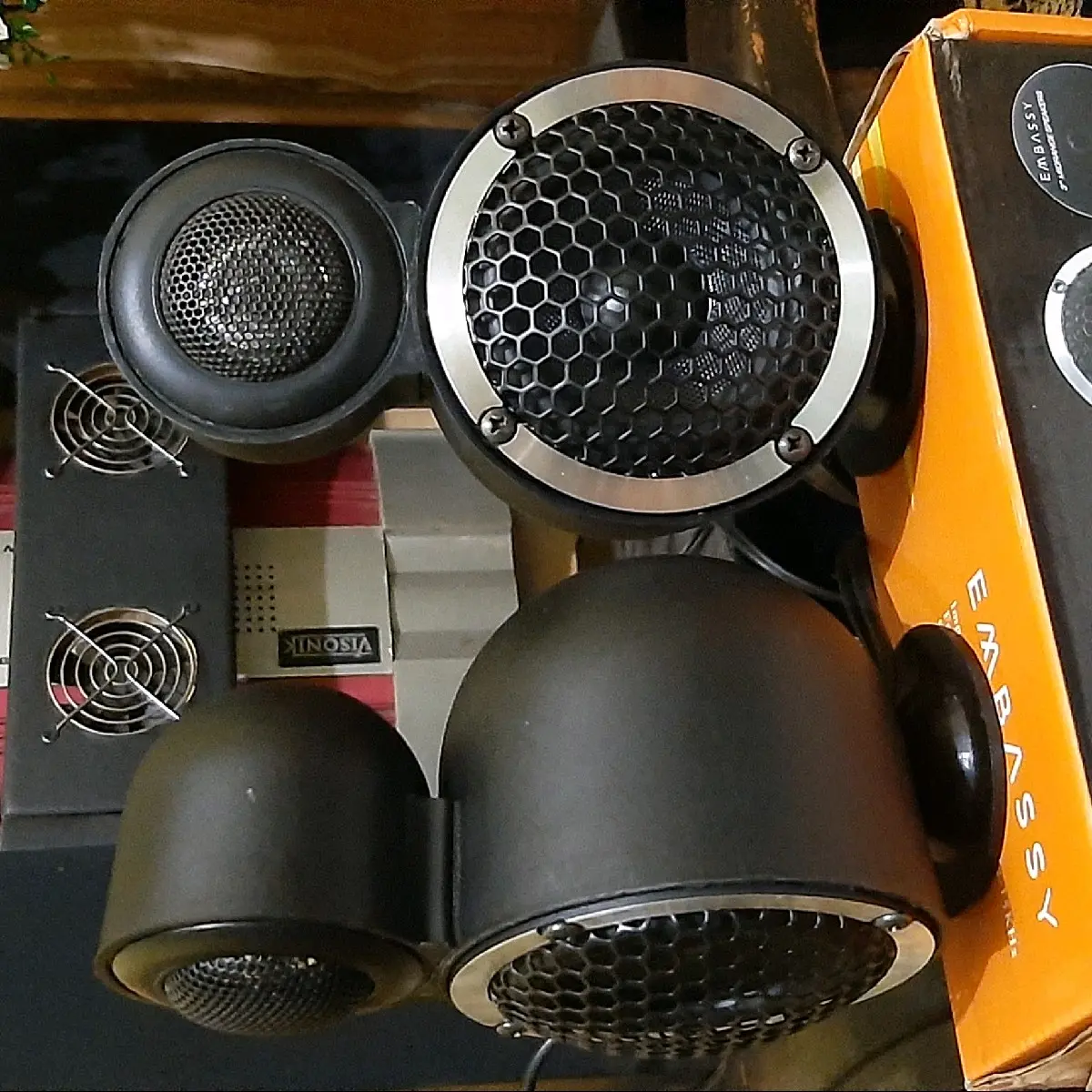 Audio Mobil Universal 3Way dengan Housing Mounting Ts120 Pioneer dan Midrange 3inch Embassy Grill