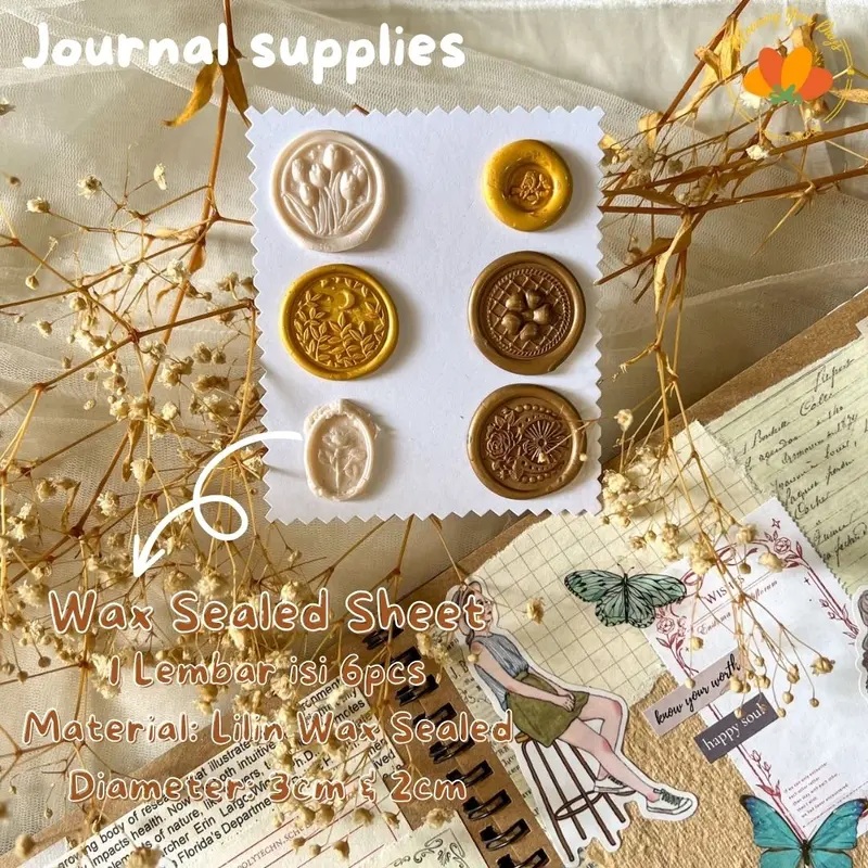 bloomingyourdays wax sealed lilin wax seal journal scrapbook jurnal deco buku cat 2