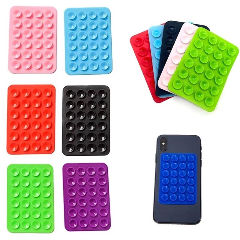 Product Introduction of 2Pcs Silicone Multipurpose Square Double Side Wall Stand Mat Phone Mat Suction Phone Holder Suction Cup Mat Mobile Phone Holder Phone Suction Pad 13