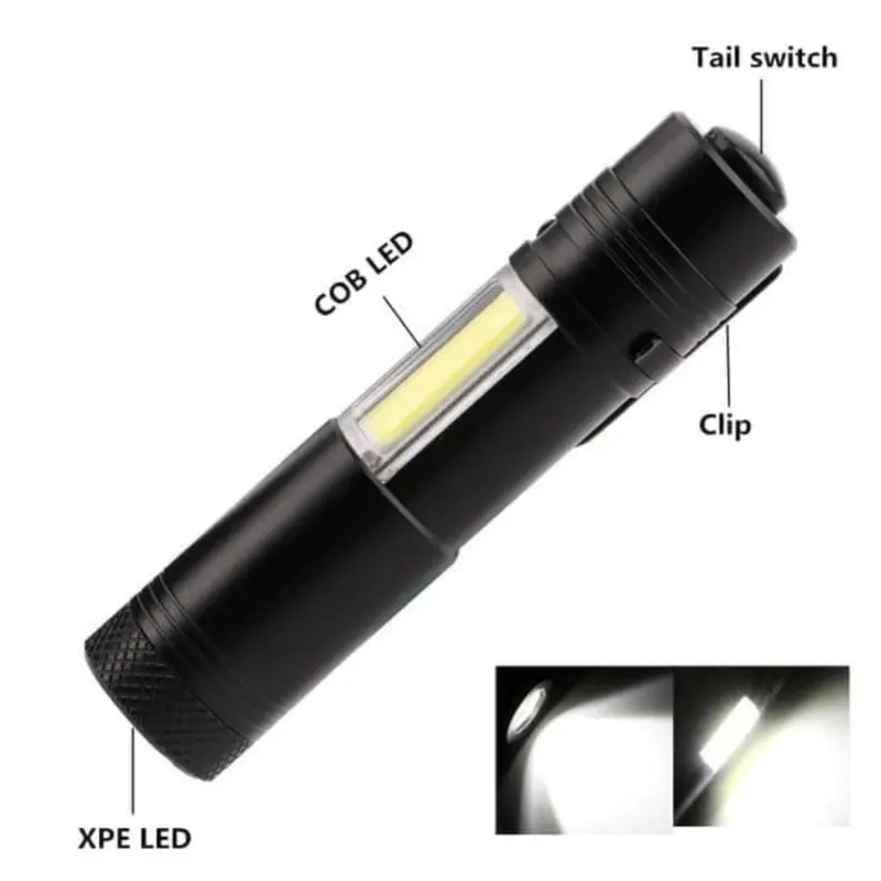 SENTER MINI ZOOM XPE LED MINI COB MINI Charger Usb 4