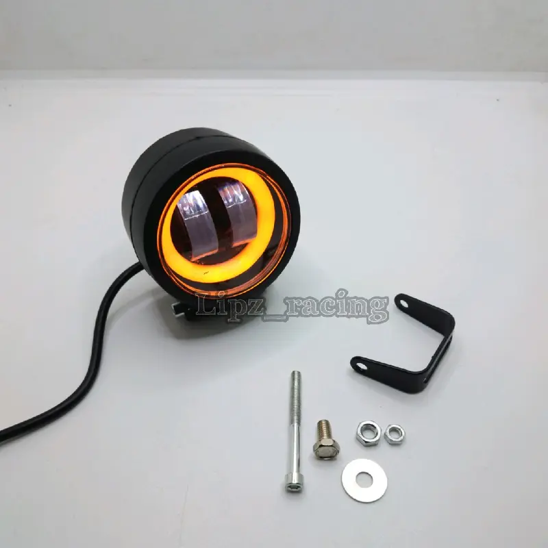 lampu tembak sorot tembak led cwl 2 mata 4d  cree model.bulat body plastik untuk semua jenis motor Motorcycle 2