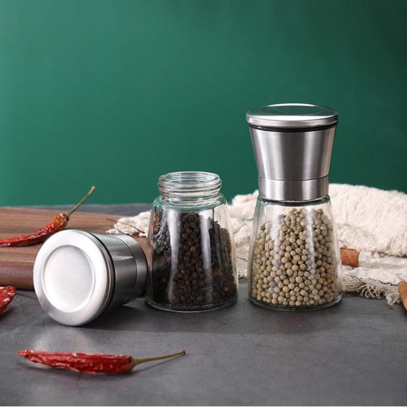 Cối Xay Tiêu Cầm Tay Nhỏ Gọn Chất Liệu Inox Cầm Chắc Tay Răng Nghiền Bằng Sứ Lọ Đựng Tiêu Gia Vị Tiện Lợi Lọ xay tiêu cối xay hạt tiêu Cối Xay Tiêu
