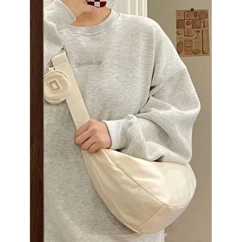 Túi Vải Chống Thấm Nước, Chất Liệu Nylon, Thời Trang Và Hợp Xu hướng, Thích Hợp Cho Mùa Xuân / Mùa Hè, Túi Bánh Bao Nghệ Thuật Mori, Lý Tưởng Cho Sinh Viên Đại Học, Túi Messenger Đeo Vai, Túi Đưa Thư 3
