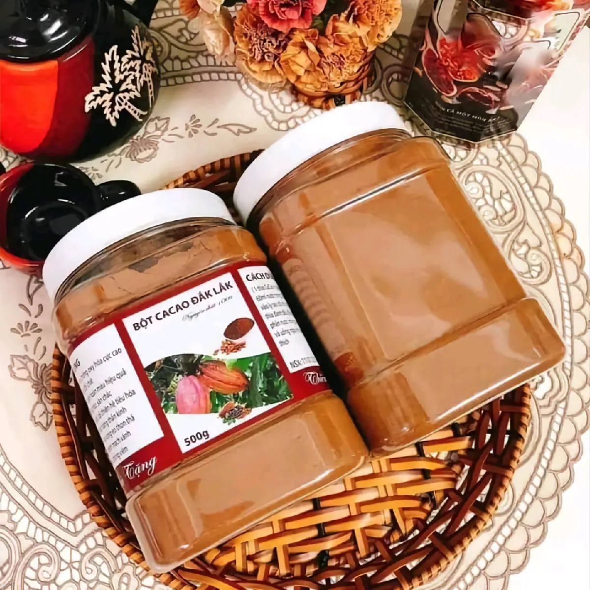 Bột cakao Daklak hàng loại 1 hủ 500gr < Ăn vặt Út Quyên> sôcôla
