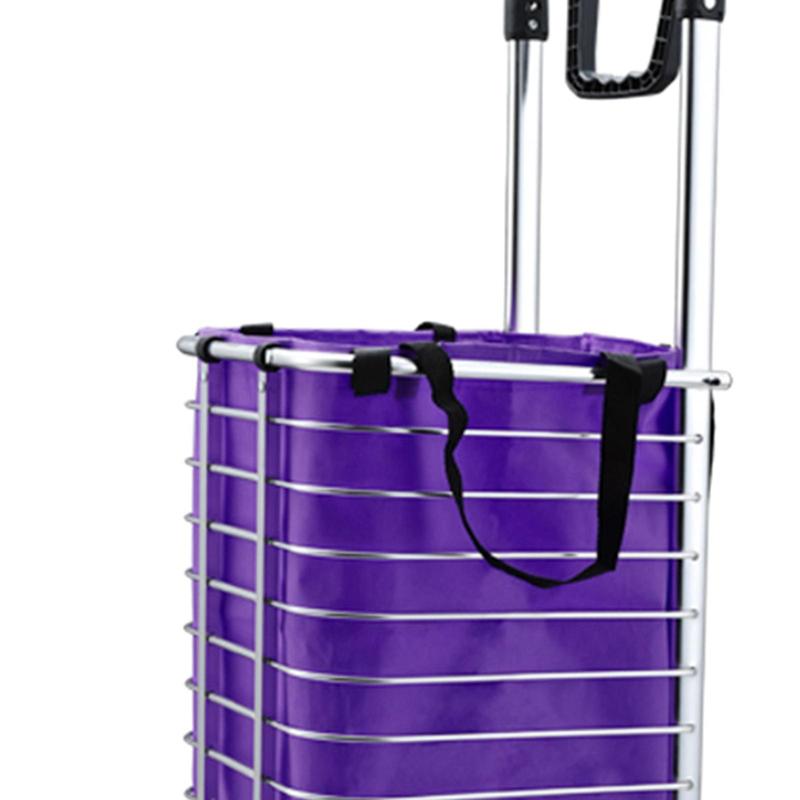 Product Introduction of Portable Shopping Cart Grocery Big Capacity Aluminium Alloy Luggage Trolleys Hand Trucks for Outdoor Office Home Beach 2