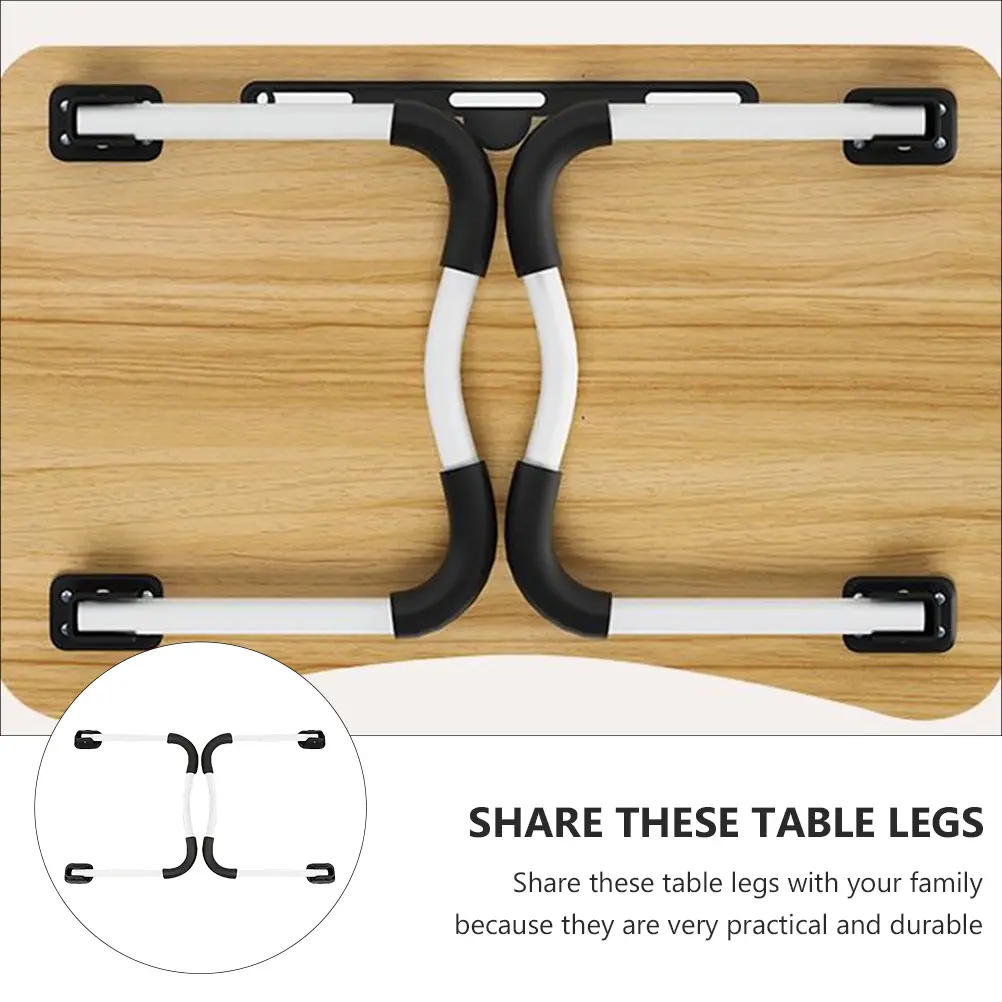 【READY STOCK】Folding Table Legs Iron Desk Furniture Foldable Nightstand Laptop Computer 37.50X28.00X5.00CM Pcs