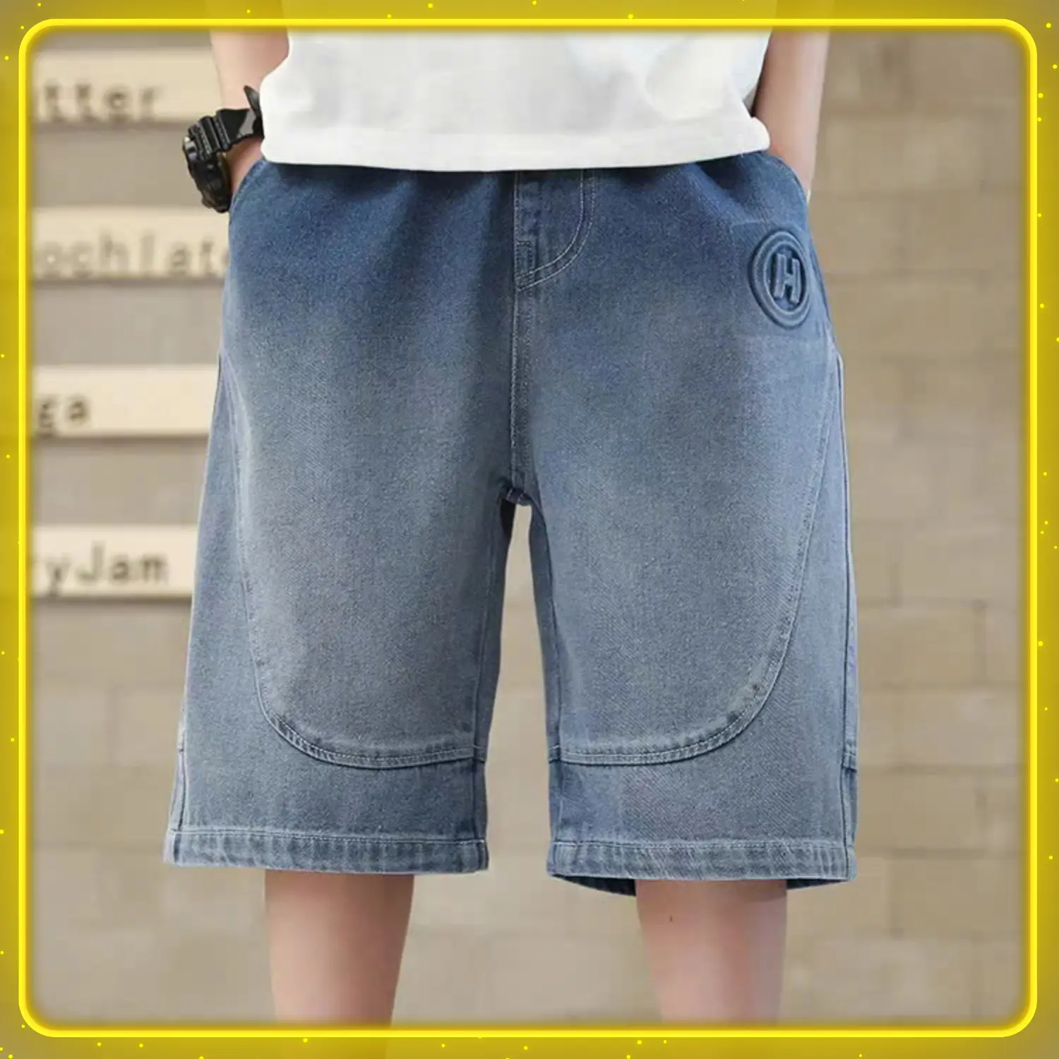[Dũng Win] Quần Jean Ngố BRAVO + Ngố H cho bé trai , chất jean mềm mặc thoải mái vận động , kiểu dáng hàn quốc size rộng 18kg-55kg