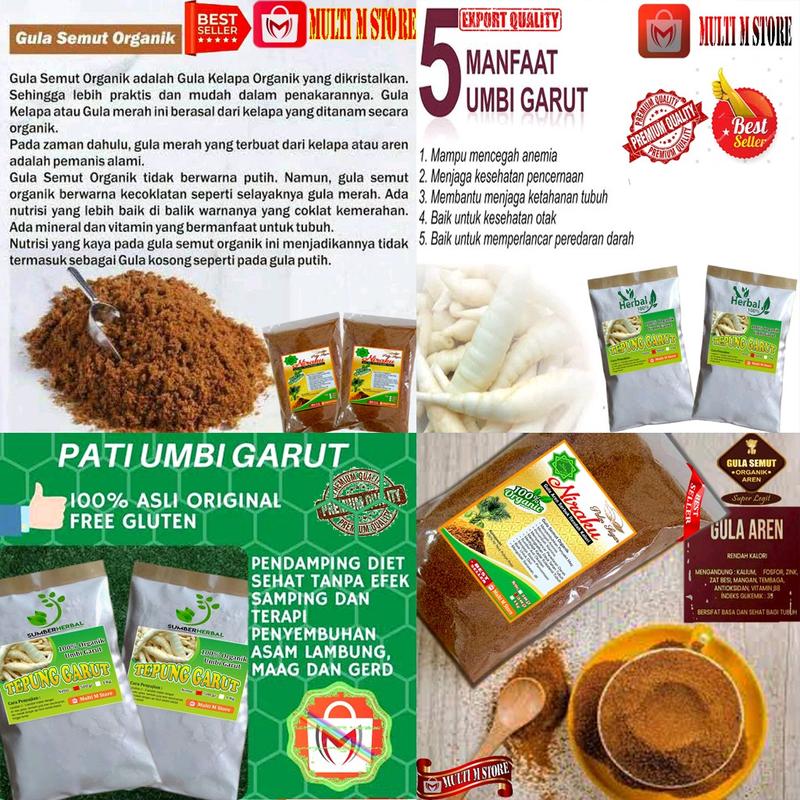 PAKET 500 Gram Gula Aren Semut | 500 Gram Tepung Pati Garut 8