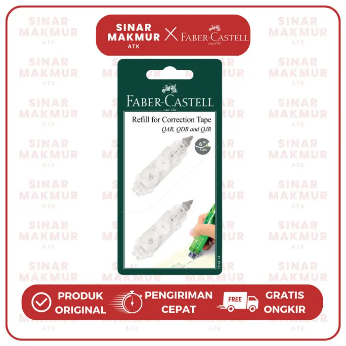 Refill/Isi Tipex Kertas QJR/QAR/QDR isi 2 Pcs Faber Castell (SET) 0