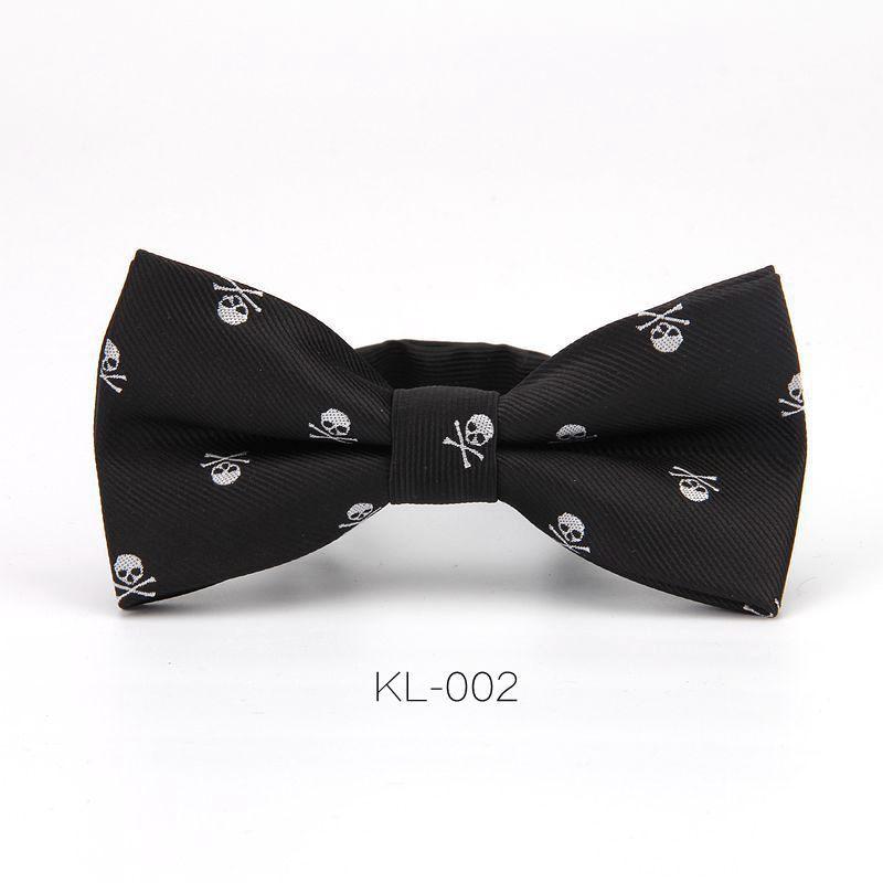 Product Introduction of Men's Korean-Style Skull Bow Tie Dress Banquet Halloween Bow 8